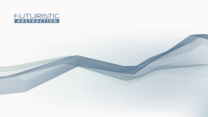 Poster - Abstract futuristic grey broken line. Vector graphics