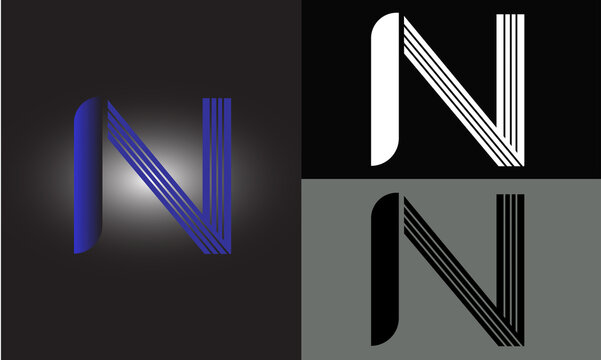 Letter N logo design gradient creative minimal monogram symbol. Universal elegant vector sign design. Premium business logotype. Graphic alphabet symbol for corporate business identity