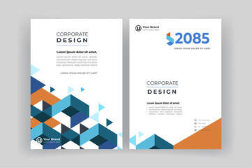 Corporate book cover design template. Brochure  template.