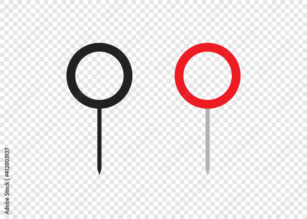 Map pointer icon set. Gps pin sign. Place point marker symbol in vector ...