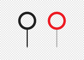 Wall Mural - map pointer icon set. gps pin sign. place point marker symbol in vector flat