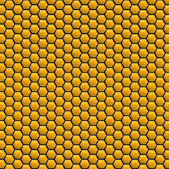 Poster - Golden hexagonal honeycomb pattern abstract background