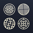 Traditional korean symbols.