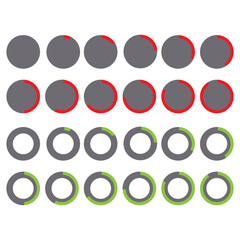 Aufkleber - Modern circles loading, great design for any purposes. Speed test. Vector set. Status bar icon. Stock image. EPS 10.
