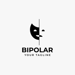 Vector Template of Bipolar, Psychology Logo