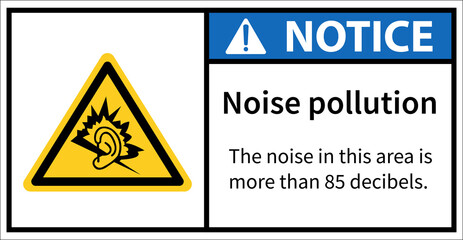 Noise pollution warning Sound that is excessively loud.