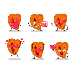 Poster - Slice of zapote cartoon character with love cute emoticon