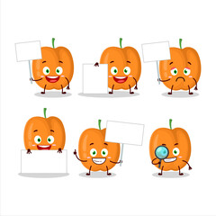 Sticker - Apricot cartoon in character bring information board