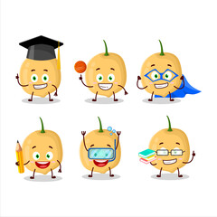 Sticker - School student of burmese grapes cartoon character with various expressions