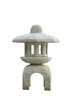 © saodaeng - Japanese stone lantern placed in front of a white background.