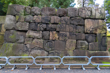 Aufkleber - The stoneswalls of Honmaru-Nakano-Mon Gate