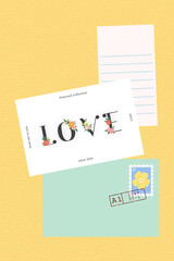 Wall Mural - Elegant love lettering on a card vector