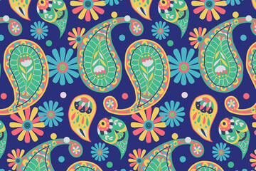 Wall Mural - Paisley pattern background
