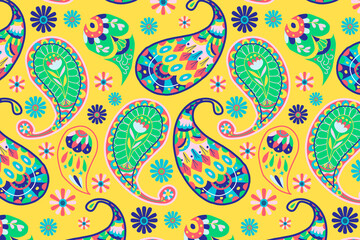 Wall Mural - Paisley pattern background