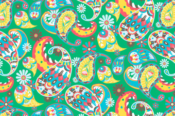 Wall Mural - Paisley pattern background