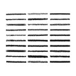 © Kirill - Hand drawn pencil scribble dividers. Coal edge grunge lines. Vector isolated hatch textures.