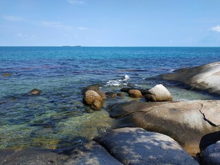 rocks and sea