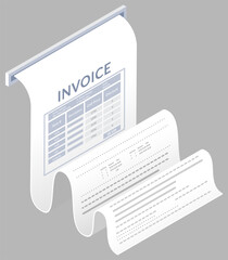 Aufkleber - payment check paper document poked out of the cash register. buying financial invoice bill purchasin