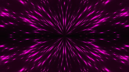 Poster - 3d rendering kaleida of lights. Radiation from the center of golden stars on a black background. Computer generated abstract background