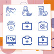 © Nana - Simple set of 9 icons related to remedy