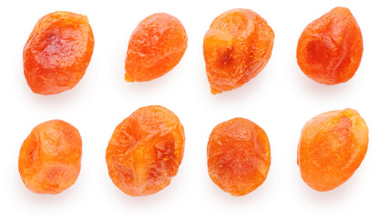 Wall Mural - Dried oranges isolated on white background.