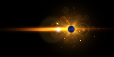 Poster - Futuristic light effect, vector illustration.