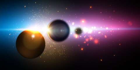 Poster - Futuristic light effect, vector illustration.