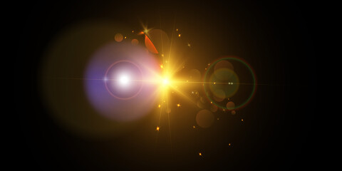 Poster - Futuristic light effect, vector illustration.