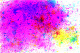 Fototapeta Tęcza - Bright purple spots and abstract stains on a white background
