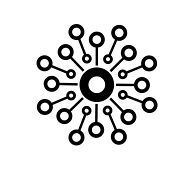 black color computer technology symbol vector illustration logo design