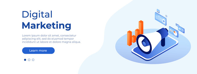 Web page template for site design. Digital marketing. Vector page template for your design. Modern vector illustration concepts for website development Vector illustration EPS 10