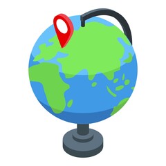 Poster - School globe icon. Isometric of school globe vector icon for web design isolated on white background