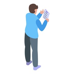 Poster - Reading school test icon. Isometric of reading school test vector icon for web design isolated on white background