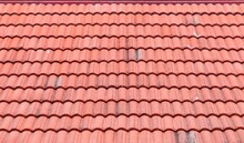 Red Clay Tile House Roof Pattern And Background Seamless