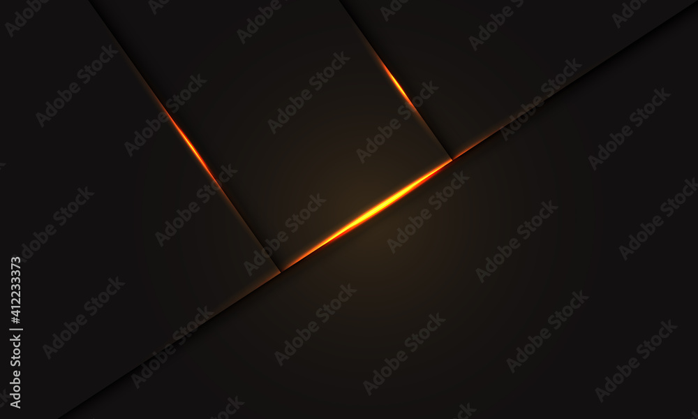 Abstract gold light line shadow geometric on dark grey design modern ...