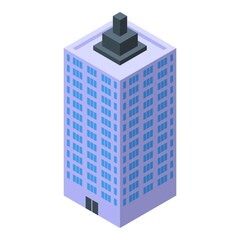 Poster - Urban cityscape icon. Isometric of urban cityscape vector icon for web design isolated on white background
