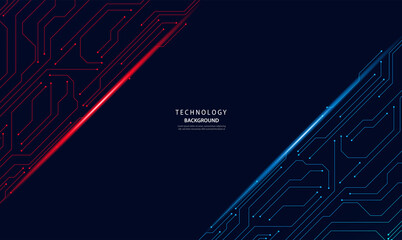 Poster - abstract technology computing concept working data of artificial intelligence and futuristic digital