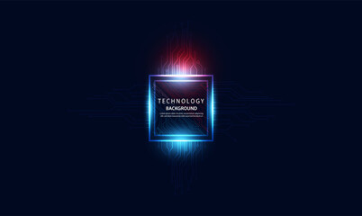 Poster - abstract technology ai computing concept working data of artificial intelligence and futuristic digi