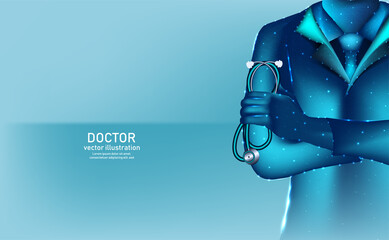 Poster - abstract health medical science consist doctor concept modern medical technology,treatment,medicine 