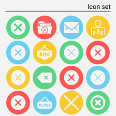 16 pack of nearer  filled web icons set