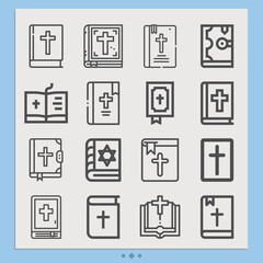 Wall Mural - Simple set of new english related lineal icons.