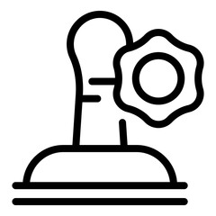 Poster - Stamp authority icon. Outline stamp authority vector icon for web design isolated on white background
