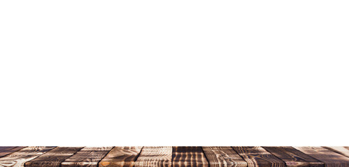 Aufkleber - Isolated wooden shelf or floor texture on white background.