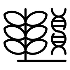 Poster - gmo dna plant icon. outline gmo dna plant vector icon for web design isolated on white background