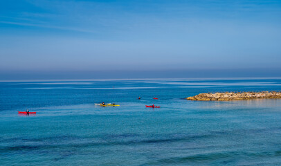 Wall Mural - Landscape of Mediterranean sea at Tel Aviv, Israel.