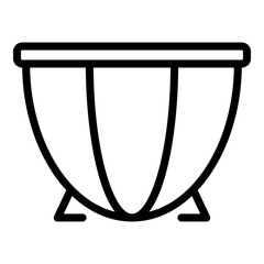 Poster - Drum icon. Outline drum vector icon for web design isolated on white background