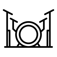 Poster - Band drums icon. Outline band drums vector icon for web design isolated on white background