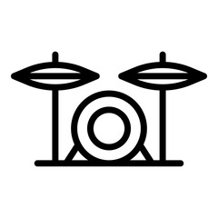 Poster - Disco drums icon. Outline disco drums vector icon for web design isolated on white background