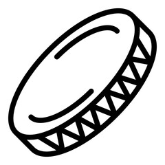 Poster - Melody tambourine icon. Outline melody tambourine vector icon for web design isolated on white background