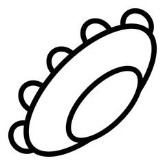 Poster - Samba tambourine icon. Outline samba tambourine vector icon for web design isolated on white background